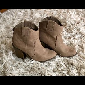Tan High Heel Ankle Boot